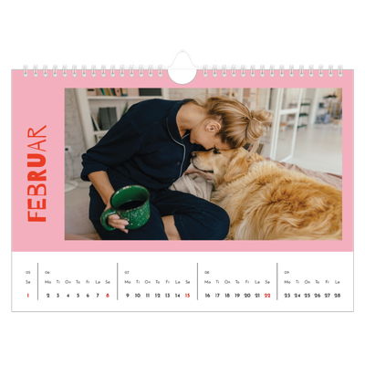 Fotokalender A4 — Fargerik kalender [Februar]