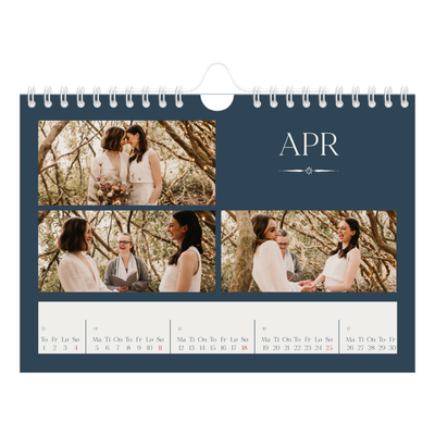Fotokalender A5 — Skifer & seriffer [April]