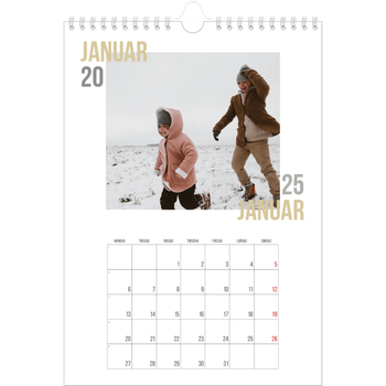 Fotokalender A4 — Dublett tekst