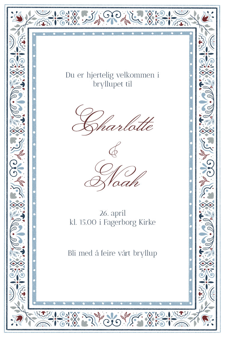 Invitasjoner — Ornamentert flis