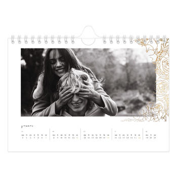 Fotokalender A5 — Gullblomster