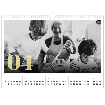 Fotokalender A3 — Glitter tall [April]