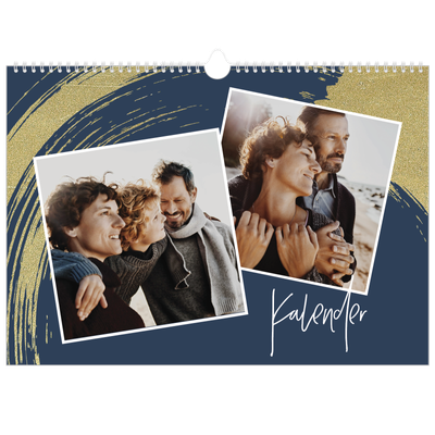 Fotokalender A3 — Gylne penselstrøk [kalender-forside]