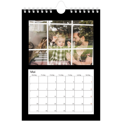 Fotokalender A5 — Svart ramme [kalender-forside]
