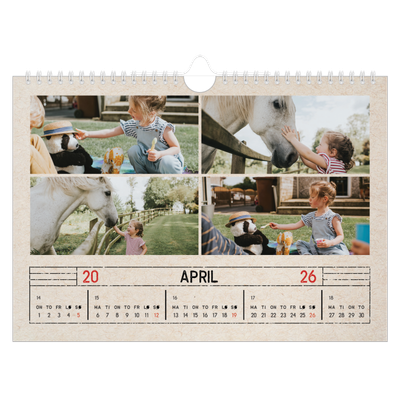 Fotokalender A4 — Stempeleffekt [April]