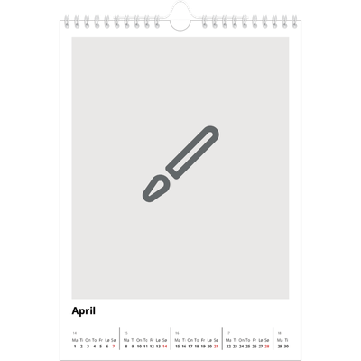 Fotokalender A4 (20 x 30 cm) — Design selv [April]