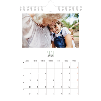Fotokalender A5 — Flere fonter [kalender-forside]