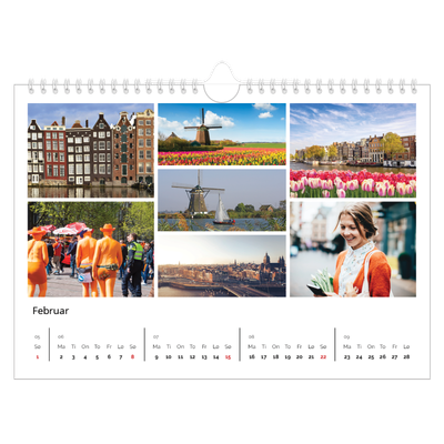 Fotokalender A4 — Bilderutenett [Februar]