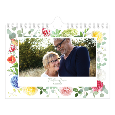 Fotokalender A5 — Klassiske blomster [kalender-forside]