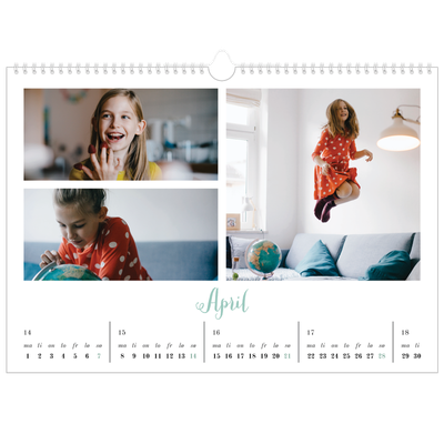 Fotokalender A3 — Hallo verden [April]