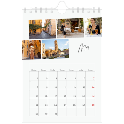 Fotokalender A5 — Byferie (hvit) [Mars]