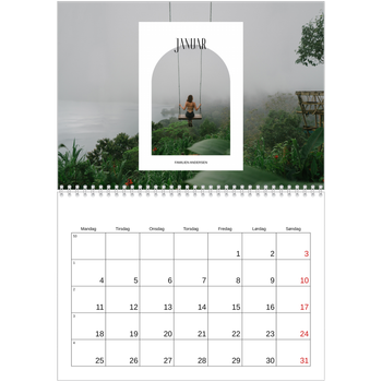 Fotokalender A4 dobbel — Den åpne buen