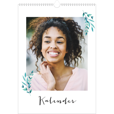 A3 Månedskalender — Blomsterillustrasjoner [kalender-forside]