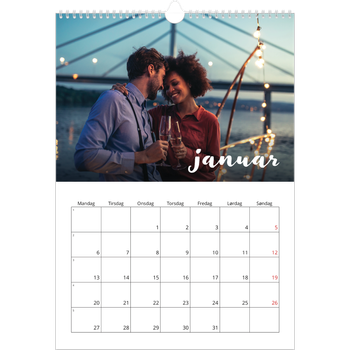 Fotokalender A3 — Håndskrift på bildet