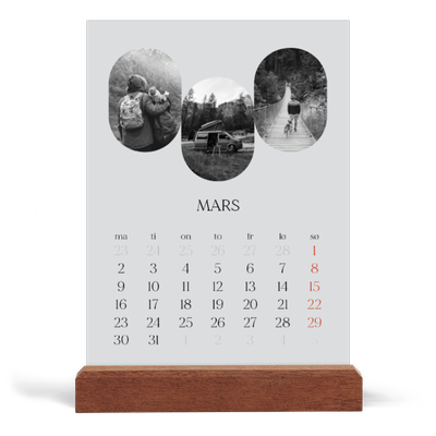 Bordkalender med trestativ - Stående — Den åpne veien [Mars]