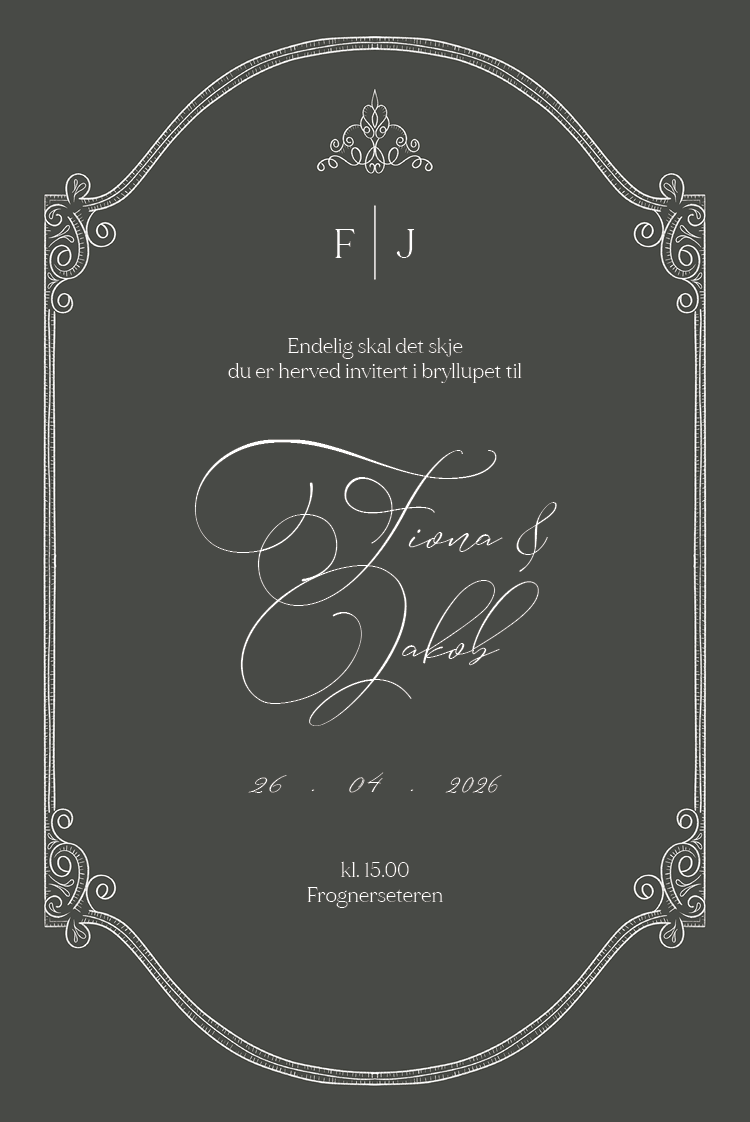 Invitasjoner — Mørk eleganse