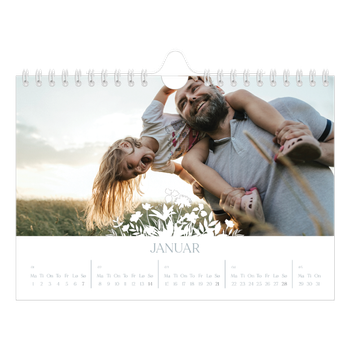 Fotokalender A5 — Blomstermotiv
