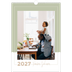 A3 Familieplanleggere — Familieplanlegger i jordfarger - Familie på 4 [kalender-forside]