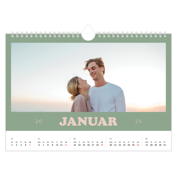 Fotokalender A4 — Retro rammer