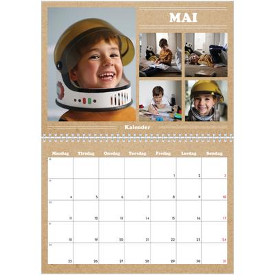 Fotokalender A4 dobbel (30 x 40 cm) — Magasinstil [kalender-forside]