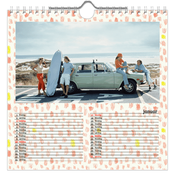 Fotokalender Kvadratisk — Tapetmønster