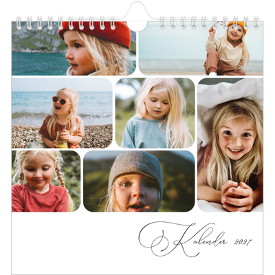Månedskalender kvadratisk — Øyeblikksbilder og skrift [kalender-forside]