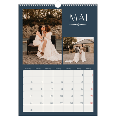 A3 Månedskalender — Skifer & seriffer [Mai]