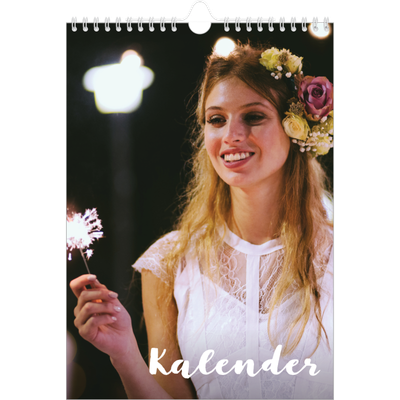 Fotokalender A4 (20 x 30 cm) — Håndskrift på bildet [kalender-forside]