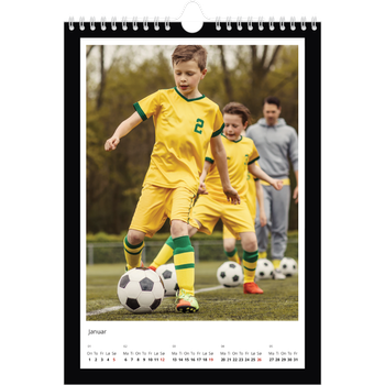 Fotokalender A4 — Svart bakgrunn