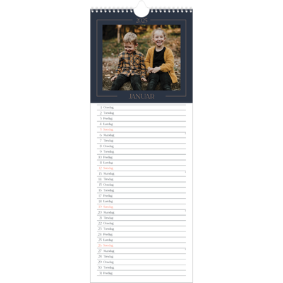 Fotokalender smal  — Prøyssisk blå [productPages.calendar.imageAltTags.january]