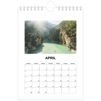 Fotokalender A5 — Enkelt bilde [April]
