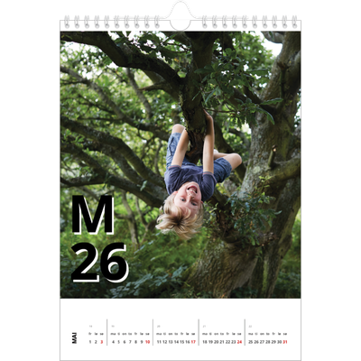 Fotokalender A4 (20 x 30 cm) — Bokstav og tall [kalender-forside]