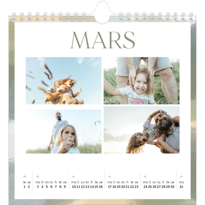 Månedskalender kvadratisk — Penseleffekt [Mars]