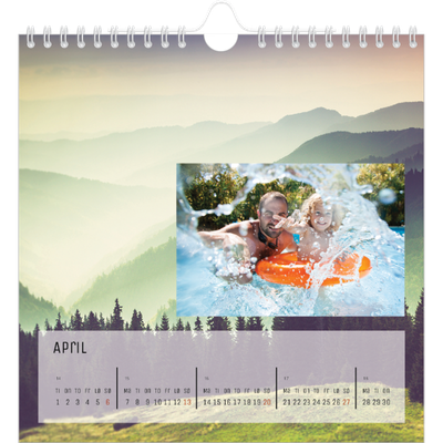 Månedskalender kvadratisk — Tilbake til naturen [April]