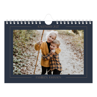 Fotokalender A5 — Prøyssisk blå [kalender-forside]