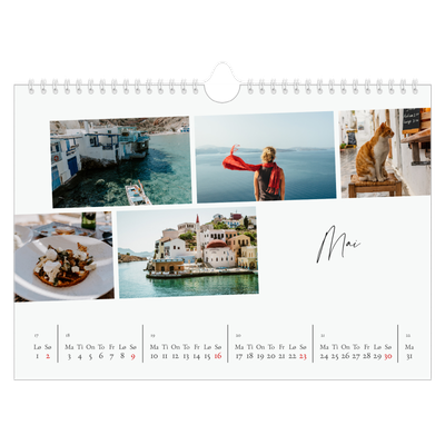 Fotokalender A4 — Byferie (hvit) [Mai]