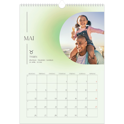 A3 Månedskalender — Astrologi gradient [kalender-forside]