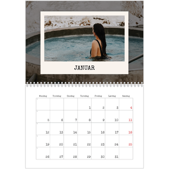 Fotokalender A4 dobbel — Portrettredigeringen