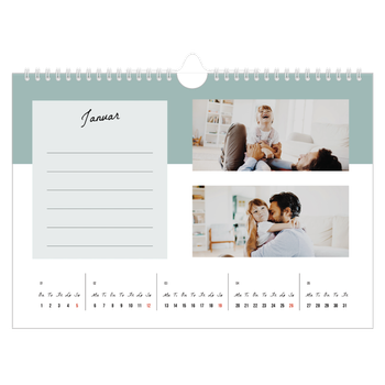 Fotokalender A4 — Kalender med "To do"-liste