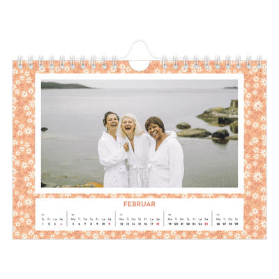 Fotokalender A5 — Blomstermønster [Februar]