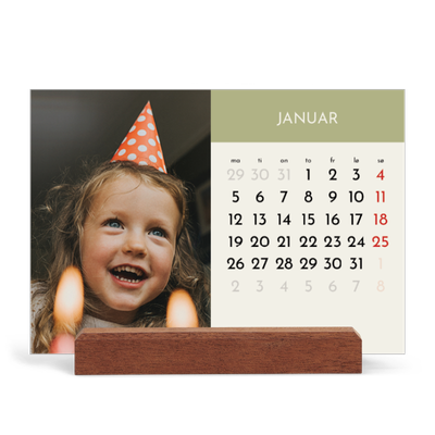 Bordkalender med trestativ - Liggende  — Pastellkapitler [Januar]