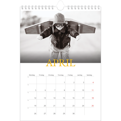Fotokalender A4 (20 x 30 cm) — Historisk stil [April]