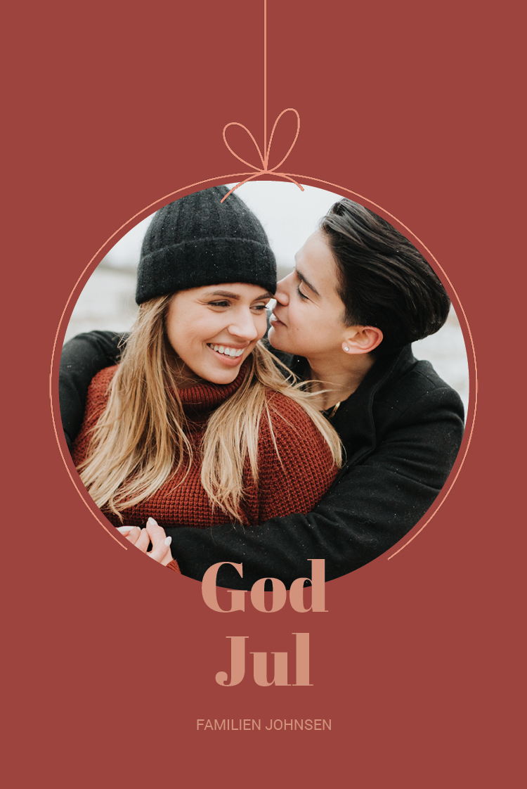 Fotokort — Moderne julekule