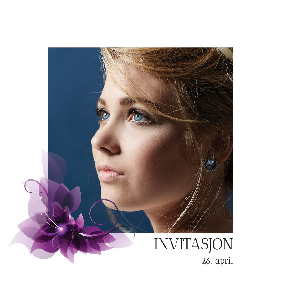 Invitasjoner — Lilla blomst