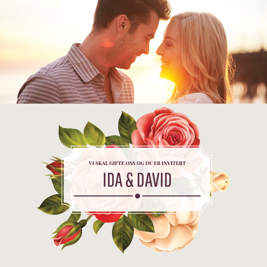 Invitasjoner — Vintage roser