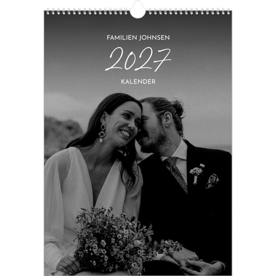A3 Månedskalender — Elegant skrift [kalender-forside]