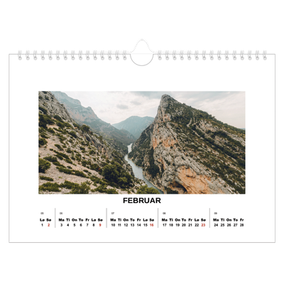 Fotokalender A4 — Enkelt bilde [Februar]