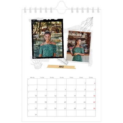 Fotokalender A5 — Scrapbook stil [Mai]