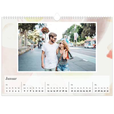 Fotokalender A3 — Akvarellformer [Januar]
