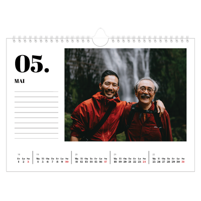 Fotokalender A4 — Serif og øyeblikk [kalender-forside]